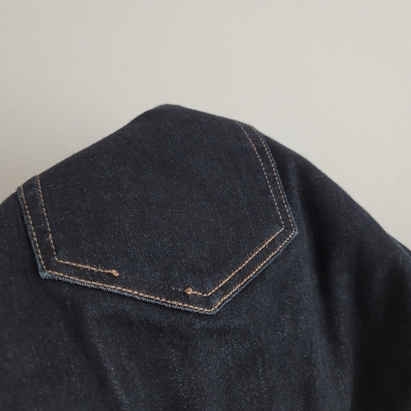 Lane Bryant High-Rise Boot Straight Fit Dark Blue Flex Magic Waistband Jeans - Picture 6 of 7